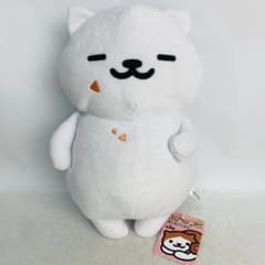 고양이 따끈따끈 2 BIG 봉제인형 만조쿠 씨 흰 고양이 시로 고양이 고양이 낮잠