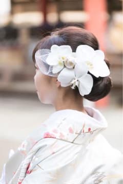 ヘッドドレス　前撮り　胡蝶蘭　まりのサムネイル