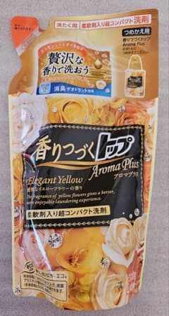 香りつづくトップ Aroma Plus エレガントイエロー　320g×4パック Amazon | 香りつづくトップ Aroma Plus Elegant Yellow つめかえ用