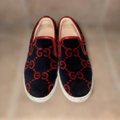 GUCCI GGロゴ スリッポン ネイビー/レッドのサムネイル