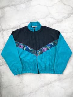 【R150】michel nicole 花柄レース ナイロンJK切替 ターコイズのサムネイル