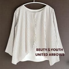 BEUTY & YOUTH UNITED ARROWS 스트라이프 플레어 블라우스