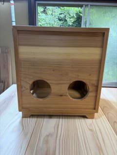 猫家具　猫箱　爪研ぎ　ハンドメイド 杉無垢材のサムネイル
