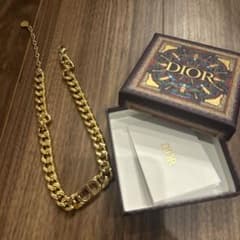 ほぼ未使用！ディオール/Dior/ロゴチョーカーモンテーニュゴールド 