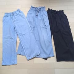 キッズ ワイドパンツ 3点セットGU2枚+SHEIN1枚のサムネイル