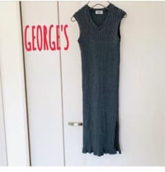GEORGE'S ワイドリブニット  フィット ワンピースのサムネイル