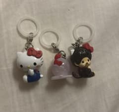 ハローキティ モンチッチ コラボ チャーム3個セットのサムネイル