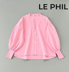 LE PHIL ピンク バルーンスリーブ カーディガン LE PHIL ピンク バルーンスリーブ カーディガン - メルカリ