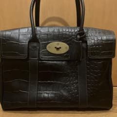 Mulberry トートバッグ クロコ型押し レザー　ブラックのサムネイル