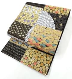 FN11989c 着物 正絹 袋帯 六通柄 未使用 正絹 六通柄 袋帯 香華文様