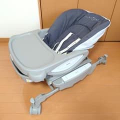Apricaユラリズムオート電動ハイローチェア動作品テーブル付美品