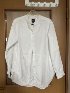 GAP バンドカラーシャツ 長袖 ホワイト XSのサムネイル