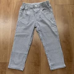 美品　クロップドパンツ150 ネイビー✖️白
