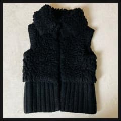 251【極美品】アレキサンダーワン ボアウールベストハイネック XS