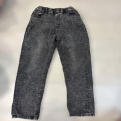 ケミカルウォッシュ デニムパンツ ウエストゴム - 5