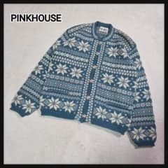 PINKHOUSE 長袖カーディガン ノルディック柄 ウール100%のサムネイル