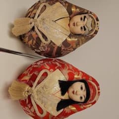 お座り人形 未使用 男女ペア 倉庫保管品 昭和 胡粉入れ目 複数あります