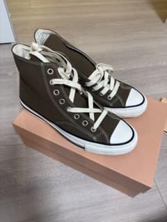 Converse addict Canvas Hi 8 茶 - メルカリ