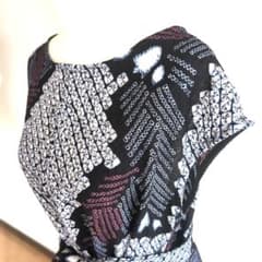 浴衣リメイク有松絞りワンピース　一点もの　上品　高級 浴衣リメイク有松絞りワンピース 一点もの 上品 高級 - メルカリ