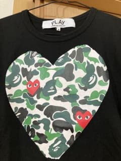 PLAY ハート型カモフラージュTシャツ M - メルカリ
