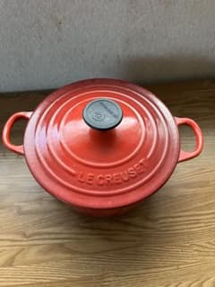 LE CREUSET 赤 レッド RED 両手鍋18cm 中古 - メルカリ