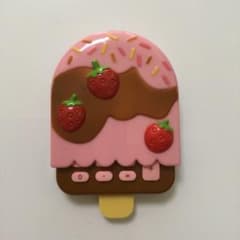 電卓　アイスバー　棒アイス　いちご　チョコのサムネイル