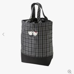 familiar トートバッグ シューズケース シューズバッグ 黒チェックのサムネイル