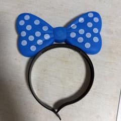 水玉リボン 光るカチューシャ 青のサムネイル