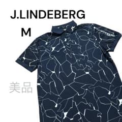 J.LINDEBERG ジェイリンドバーグ 総柄 ポロシャツ ゴルフウェア - メルカリ