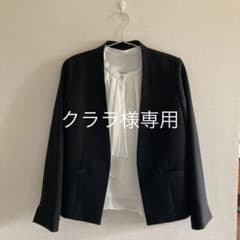 ノーカラー　パンツスーツ&ブラウスセットのサムネイル
