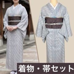 単衣　小紋フルセット　着物　正絹　染め　名古屋帯　鳥　J6 M5-13M6)鳥柄夏帯×洗える絞り調小紋 単衣セット - メルカリ