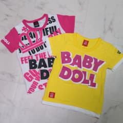 110cm ガールズTシャツ2枚セット②のサムネイル