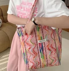SHEINカラフル波模様トートバッグのサムネイル