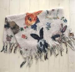 新品 ナタリーレテ シャギー ブランケット ラビット うさぎ ウサギ 