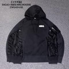 sacai×NIKE サカイ×ナイキ 異素材ドッキング フード付きパーカー L sacai×NIKE サカイ×ナイキ 異素材ドッキング フード付きパーカー L