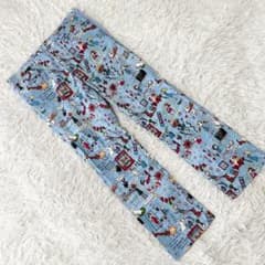 オレボレブラ》 (L) 総柄ストレートパンツ アルベロベロ 個性的