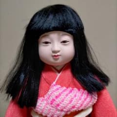久月の市松人形　女の子　ガラスケース付き 久月の市松人形 女の子 ガラスケース付き - メルカリ
