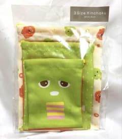 가챠핀 × 무크 3P 건착 페이스 무크 파우치 케이스 소품 넣어 가방 수납