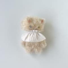 くるんクリーム 猫 ぬいぐるみ ハンドメイド 作家 アートドール