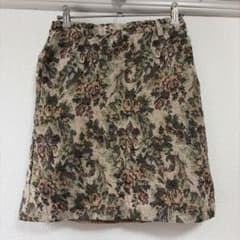 ゴブラン織り 花柄 ミニスカートのサムネイル
