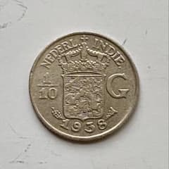 オランダ 1938年 2.5ギルダー 硬貨　銀貨 C917 1938年 1/10ギルダー銀貨 オランダ領東インド - メルカリ