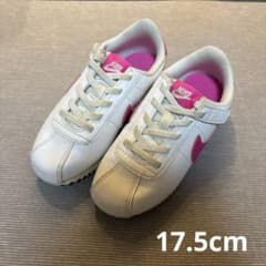 NIKE CORTEZ キッズ スニーカー 17.5cm ホワイト ピンクのサムネイル