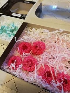⭐ブリザードブドフラワー　花材　ダリア6個　ブルースター8個のサムネイル