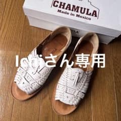 CHAMULA メキシコ製 ホワイトサンダル 245/250のサムネイル