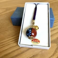 有田焼 陶磁器 ストラップ 鈴付き 未使用のサムネイル