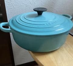 【ル・クルーゼ】LE CREUSET 両手鍋 25cm ブルーのサムネイル
