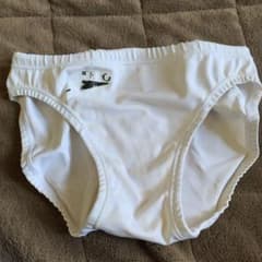 SPEEDO 競パン　競泳用ブーメラン白ホワイト　Sサイズ　ロゴダメージ非喫煙者のサムネイル