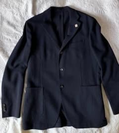 美品 LARDINI ホップサック生地 テーラードジャケット 希少サイズ 54 美品 LARDINI ホップサック生地 テーラードジャケット 希少サイズ 54