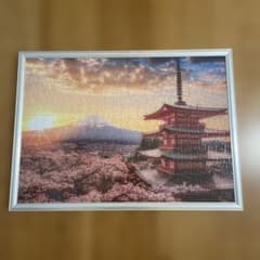 富士山と桜の500ピースジグソーパズルのサムネイル