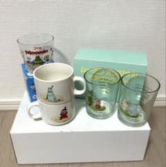 무민 머그컵 2개, 텀블러 2개, 유리 1개 정리 판매 메르카리편
